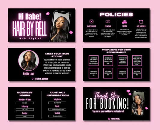 (Lash tech)Booking template