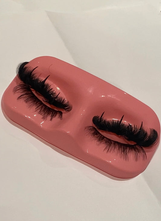 Messy Cat eye with spikes + bottoms custom lash strips