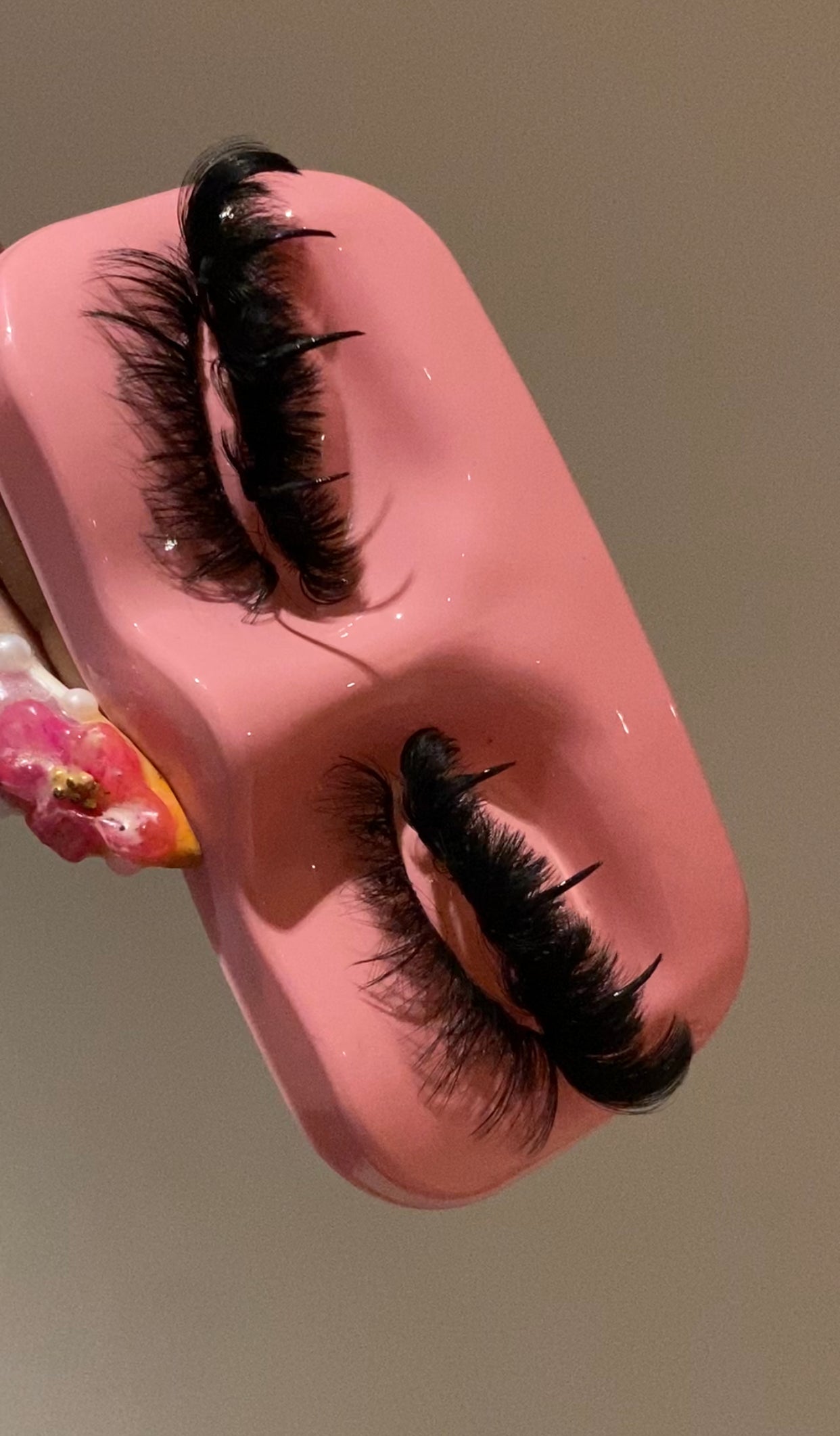 Messy Cat eye with spikes + bottoms custom lash strips