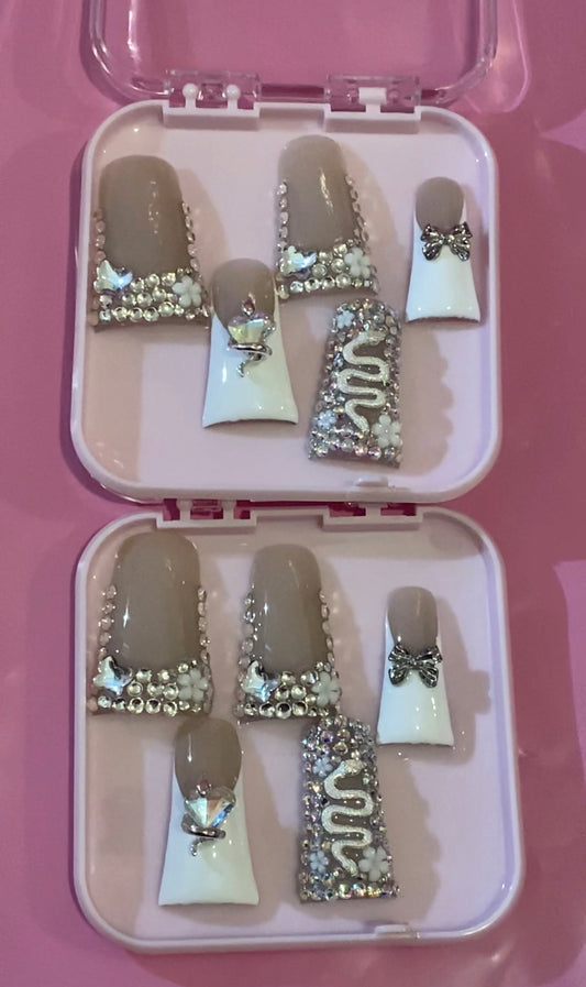 Blinged Out Duck Nails