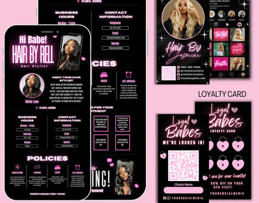 (Lash tech)Booking template
