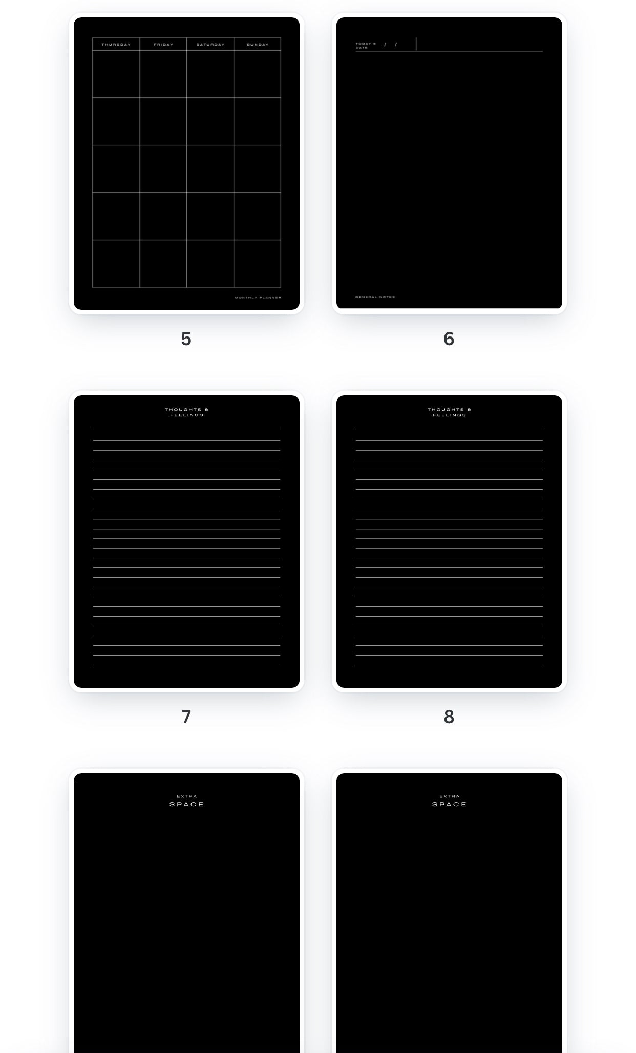 Black & white simplistic business planner